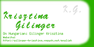 krisztina gilinger business card
